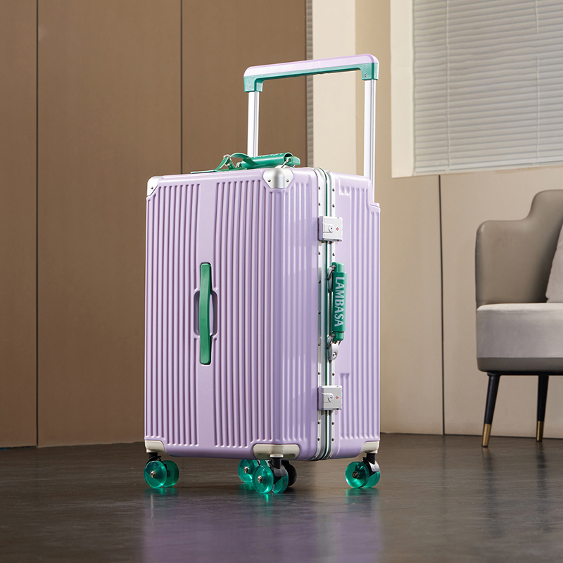Spinner Wheel Rolling Suitcase 20 Inch - Koper dengan Rangka Aluminium, Pegangan Lebar,