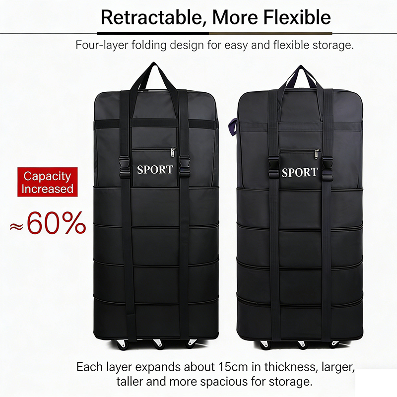 Tas Travel Kapasitas Besar den - Foldable Rolling Luggage Bag ulasan dan harga