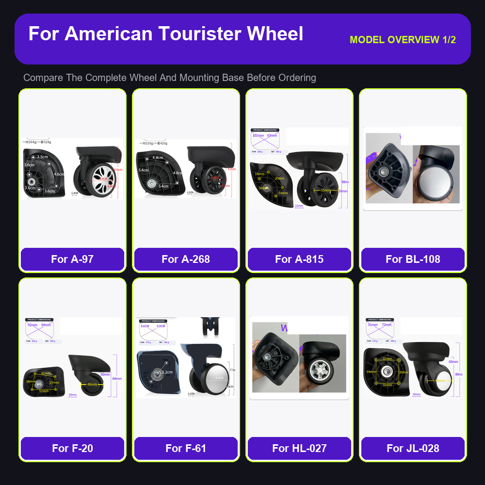 Roda Pengganti untuk Koper yan - Silent Replacement Luggage Wheels ulasan dan harga