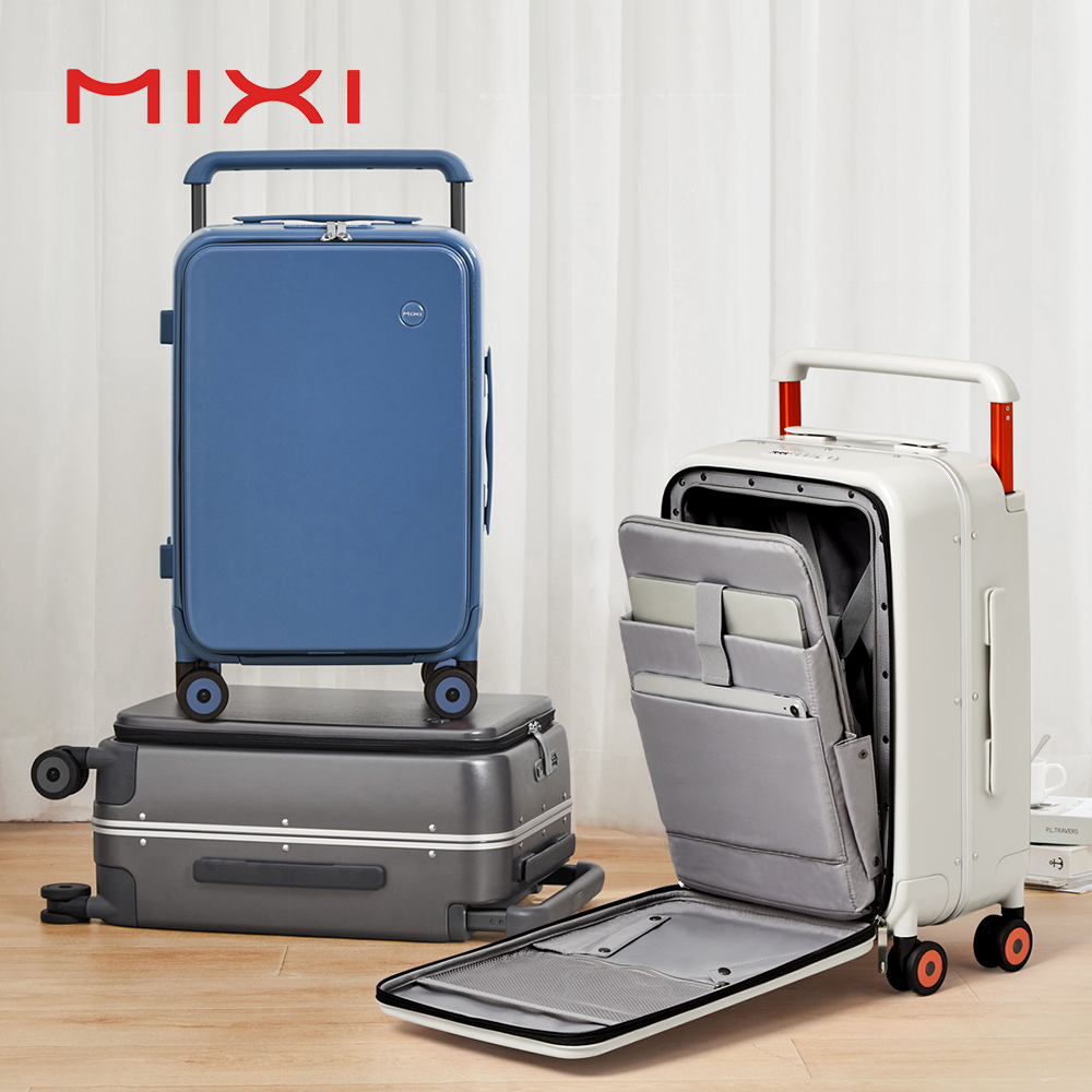 Koper dengan Desain Baru Mixi, - Aluminum Frame Carry On Luggage ulasan dan harga