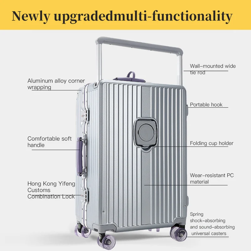 MIGEBAO Koper Premium 20 Inci, - Aluminum Frame Carry On Luggage ulasan dan harga
