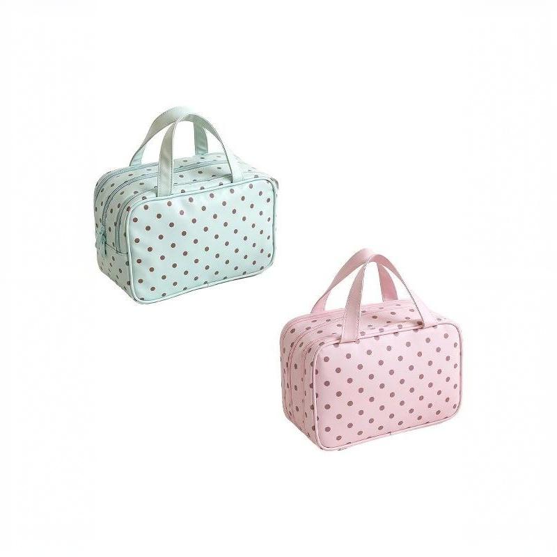 Tas Kosmetik Motif Polkadot, B - Cosmetic Bags ulasan dan harga